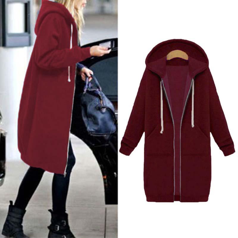 EB | Chic lange Sweatshirtjacke