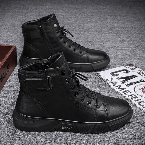 Einzigartige schwarze Lederschuhe EB