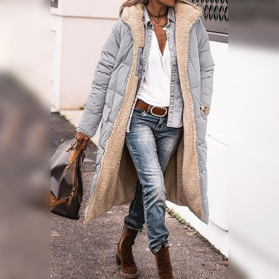 EB | Lang mit Kapuze für Damen Ideal für Den Winter