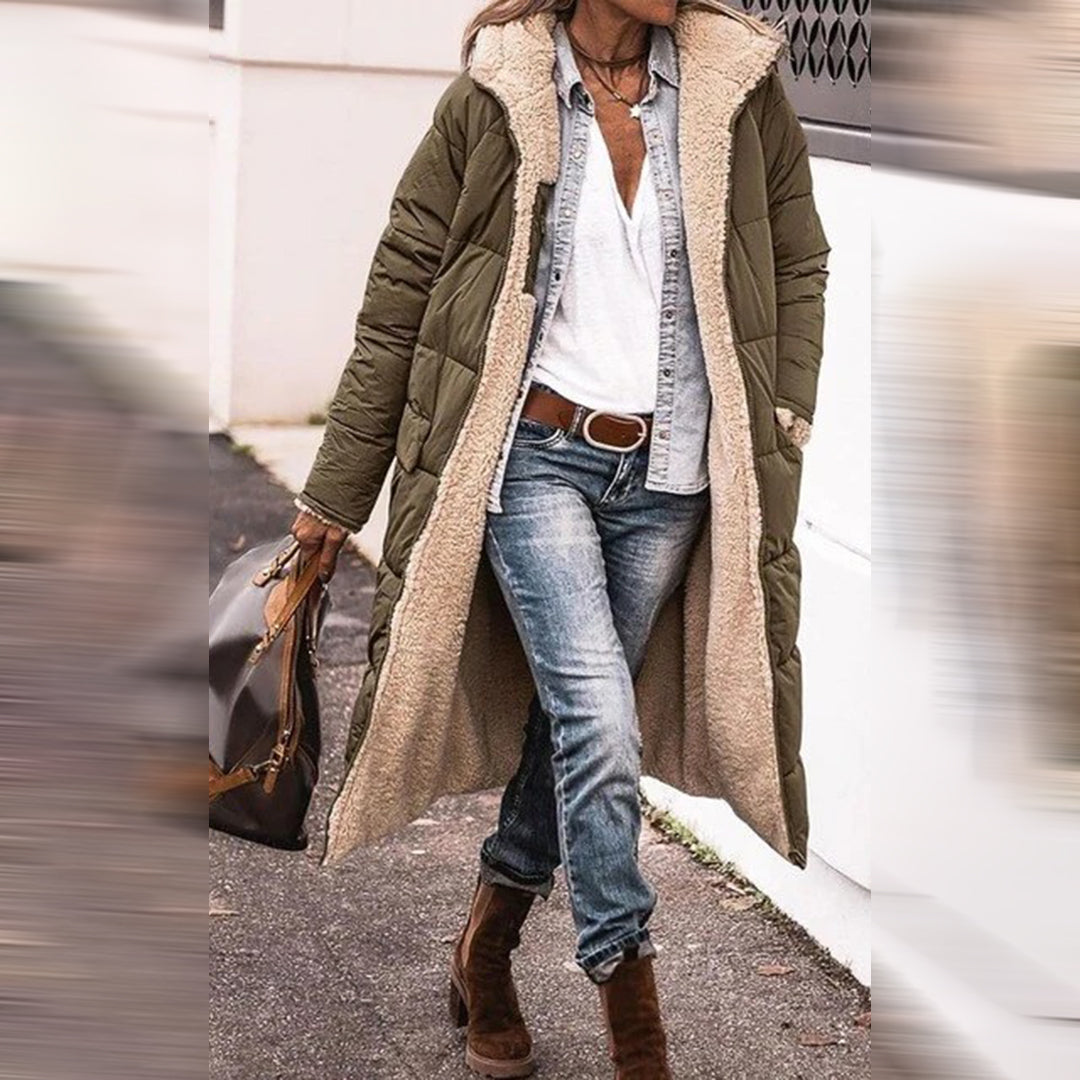 EB | Lang mit Kapuze für Damen Ideal für Den Winter