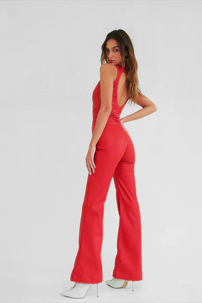 EB | Hollywood Herz Ausschnitt Bodycon Jumpsuit – Stilvoll und Figurschmeichelnd