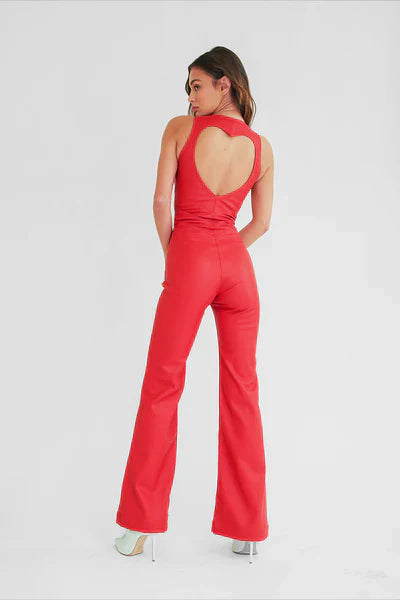 EB | Hollywood Herz Ausschnitt Bodycon Jumpsuit – Stilvoll und Figurschmeichelnd