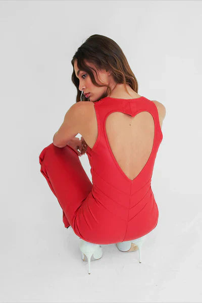 EB | Hollywood Herz Ausschnitt Bodycon Jumpsuit – Stilvoll und Figurschmeichelnd