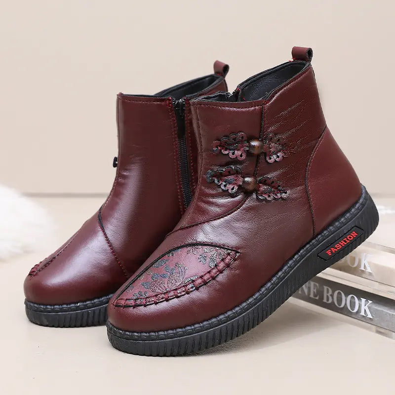 EB | Winter-Plüsch-Baumwolle Dicke Damen Flache Stiefel