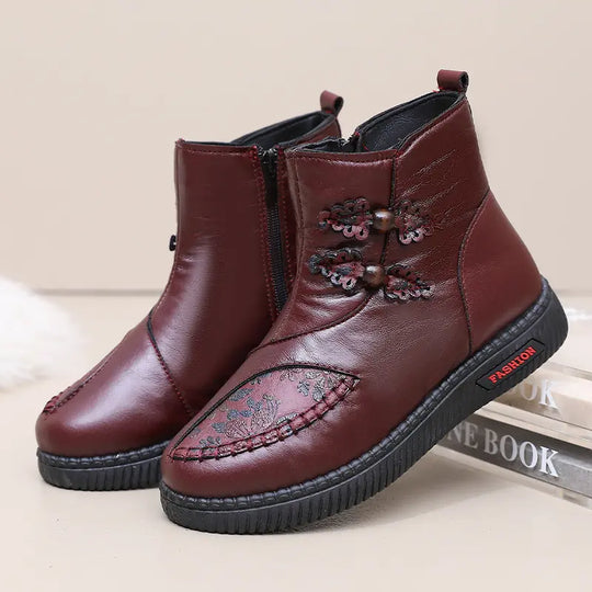 EB | Winter-Plüsch-Baumwolle Dicke Damen Flache Stiefel