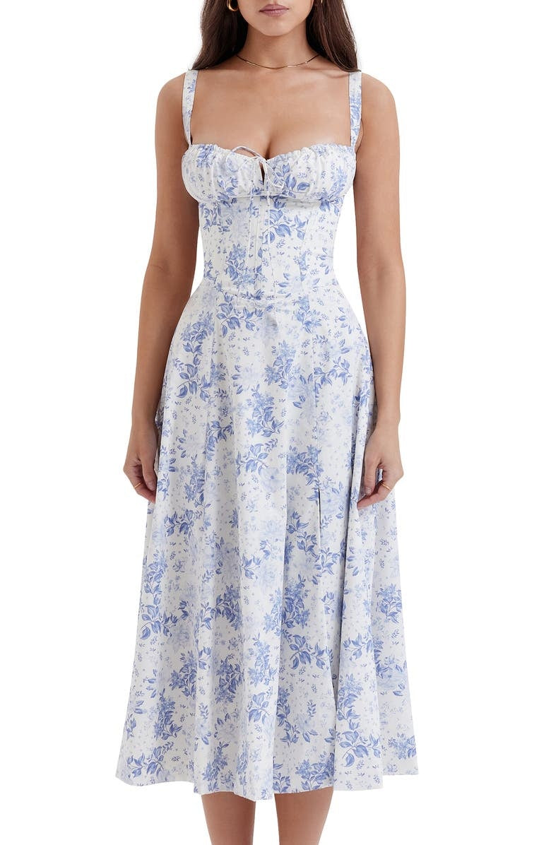 EB | Langes Blumen Korsett Kleid