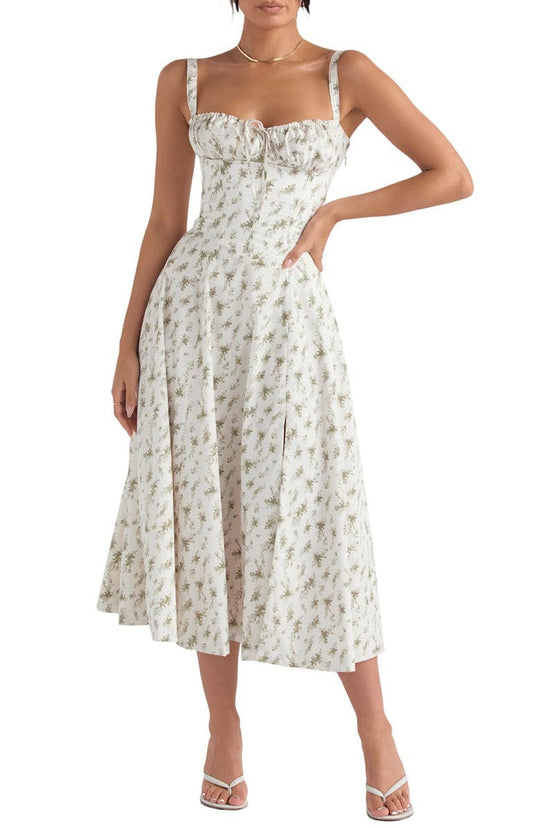 EB | Langes Blumen Korsett Kleid