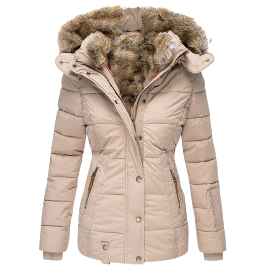 EB | Gesteppter Wintermantel für Damen mit Fellkragen