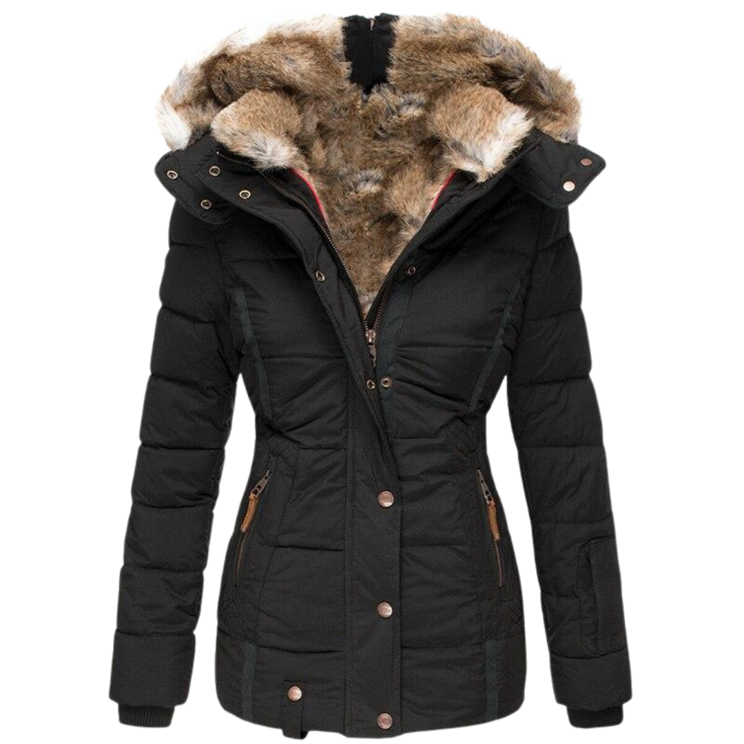 EB | Gesteppter Wintermantel für Damen mit Fellkragen