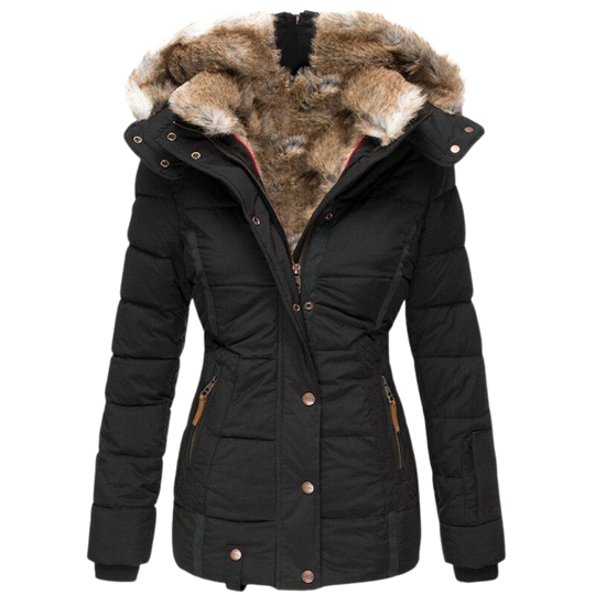 EB | Gesteppter Wintermantel für Damen mit Fellkragen