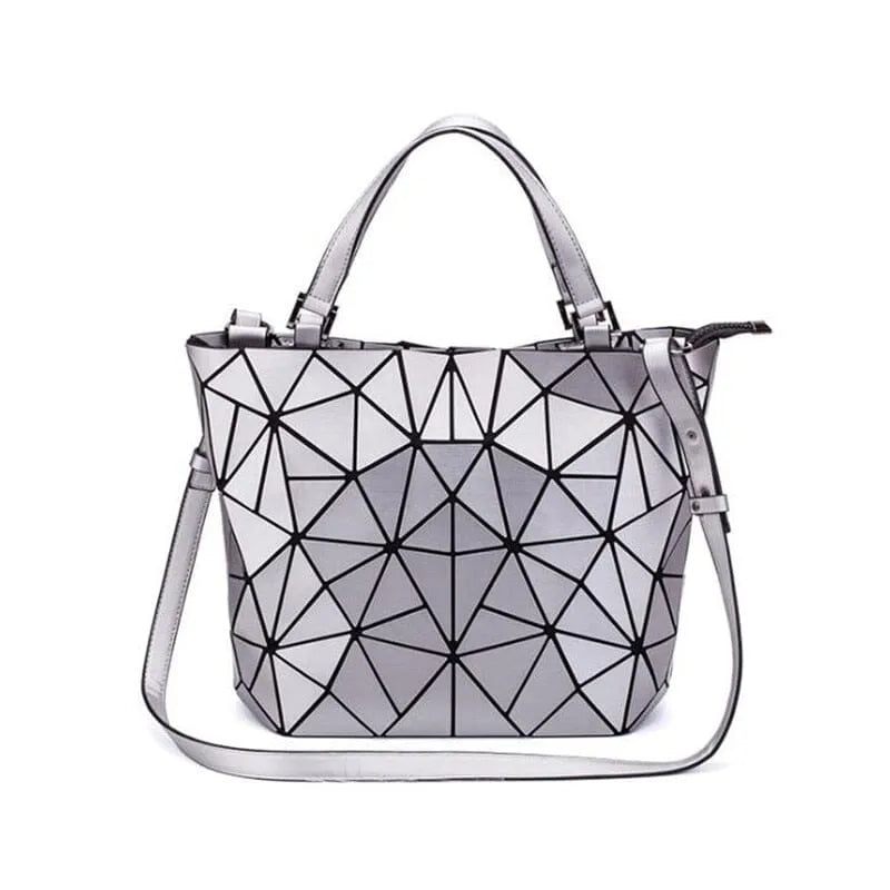 EB | Tasche Geometrisches Muster Blau Funktional für Die Moderne Frau