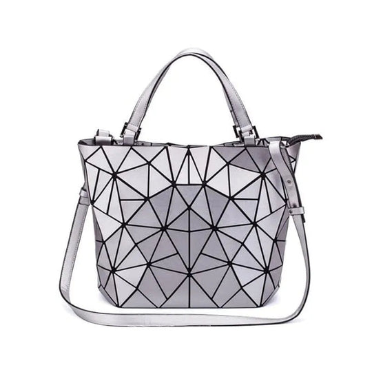 EB | Tasche Geometrisches Muster Blau Funktional für Die Moderne Frau