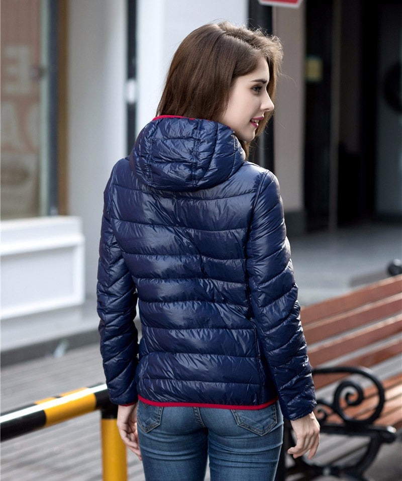 EB | Stylische Wendbare Damen Daunenjacke