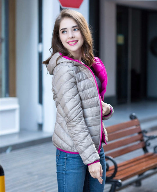 EB | Stylische Wendbare Damen Daunenjacke