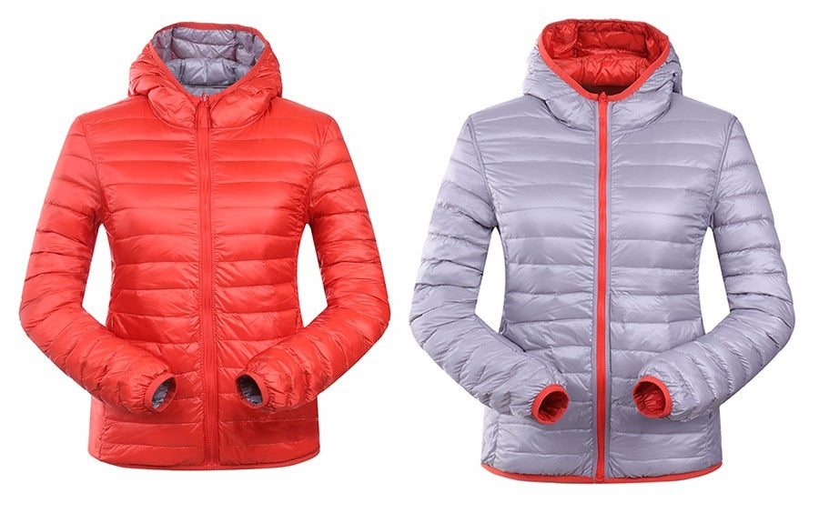 EB | Stylische Wendbare Damen Daunenjacke