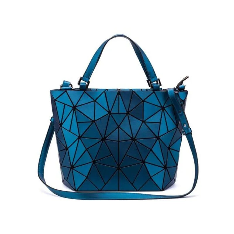 EB | Tasche Geometrisches Muster Blau Funktional für Die Moderne Frau