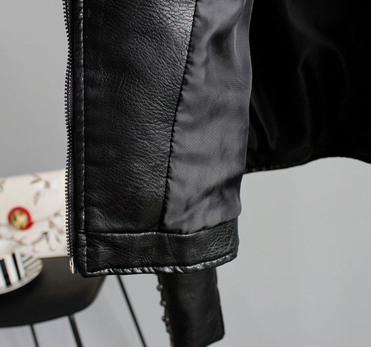 EB | Bikerjacke mit Stickerei Pu-leder Elegant, Einzigartig