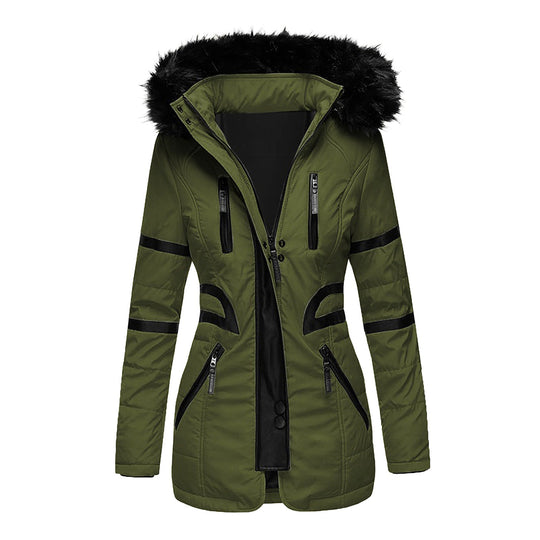 EB | Damen-Wintermantel mit Kapuze und Wolle