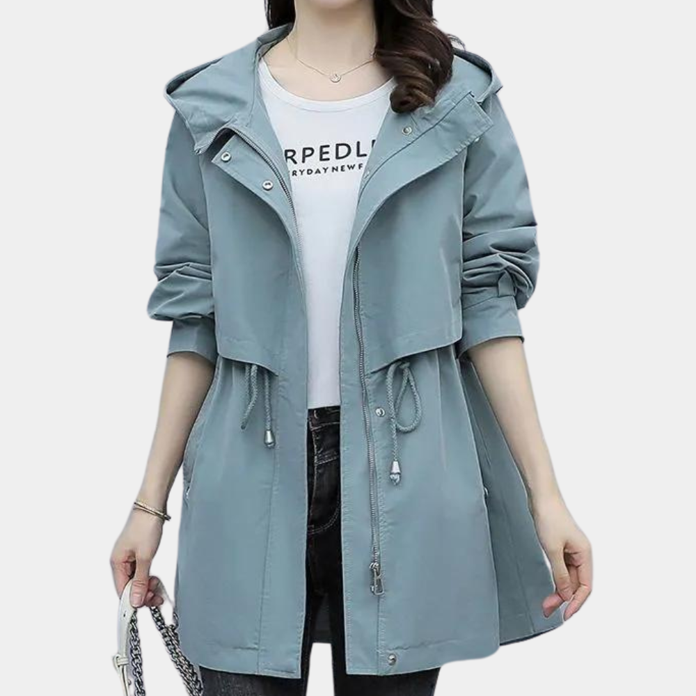 EB | Warme Kapuzenjacke mit Schnürung für Damen im Herbst
