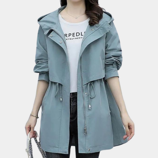 EB | Warme Kapuzenjacke mit Schnürung für Damen im Herbst