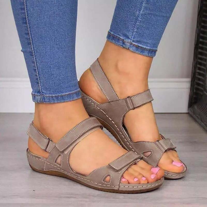 EB | Bliss Clark Orthopädische Sommersandalen mit Klettverschluss für Frauen