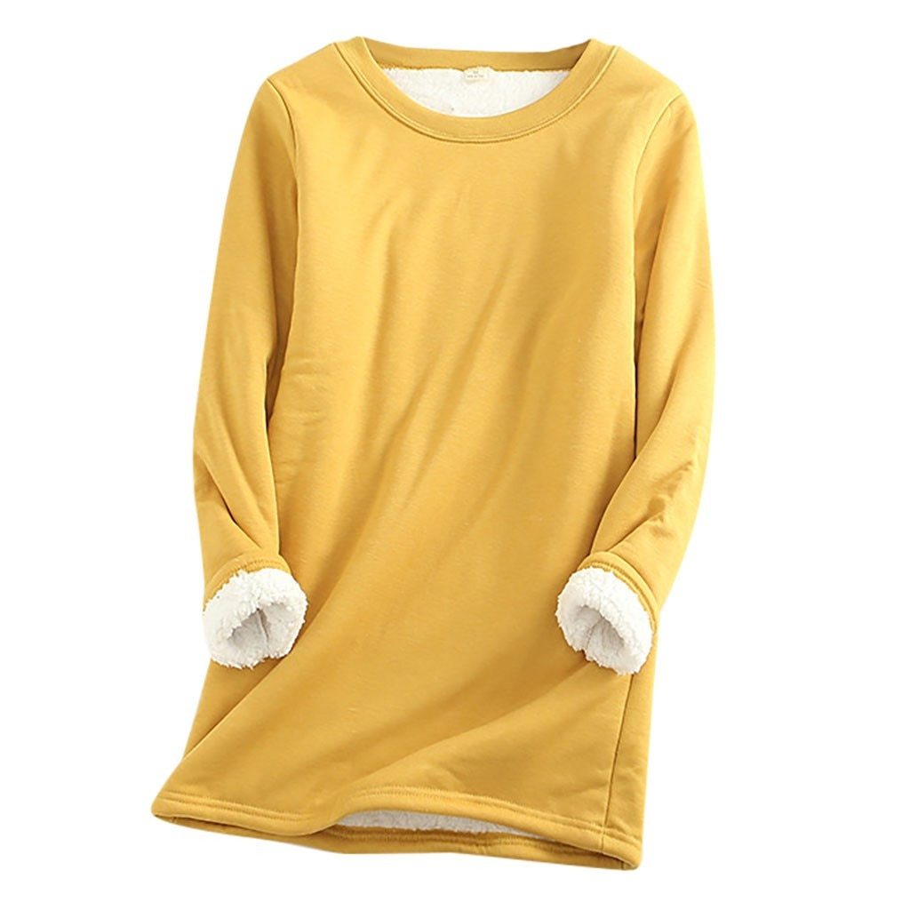 EB | Weicher Pullover mit Fleece-futter Warm und Bequem Perfekt für Heimeligkeit