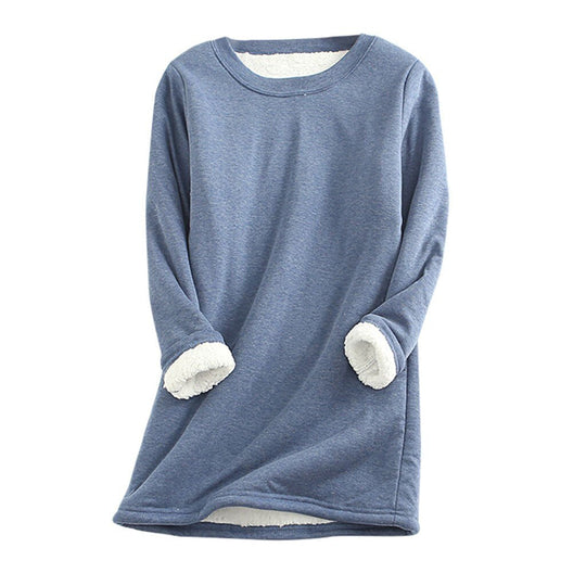 EB | Weicher Pullover mit Fleece-futter Warm und Bequem Perfekt für Heimeligkeit