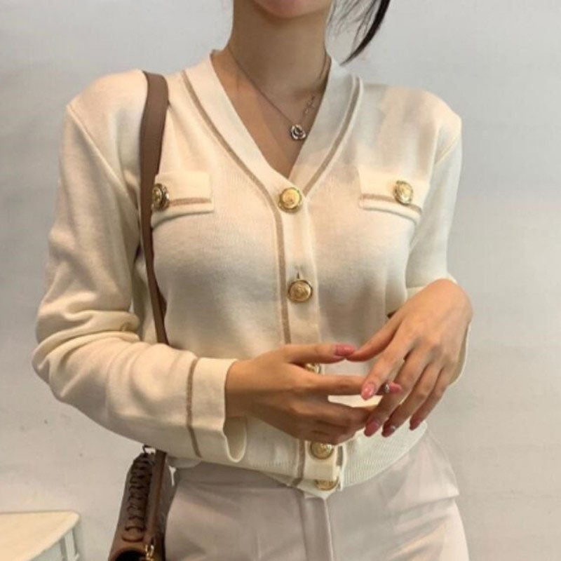 EB | Damen V-Ausschnitt Cardigan
