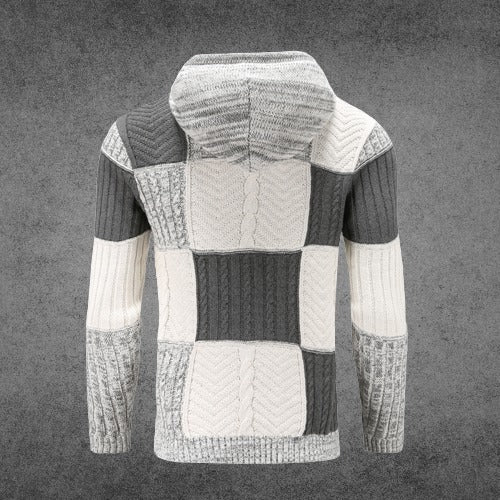 EB | Patchwork Hoodie Baumwollmischung Einzigartiges und Bequemes Design