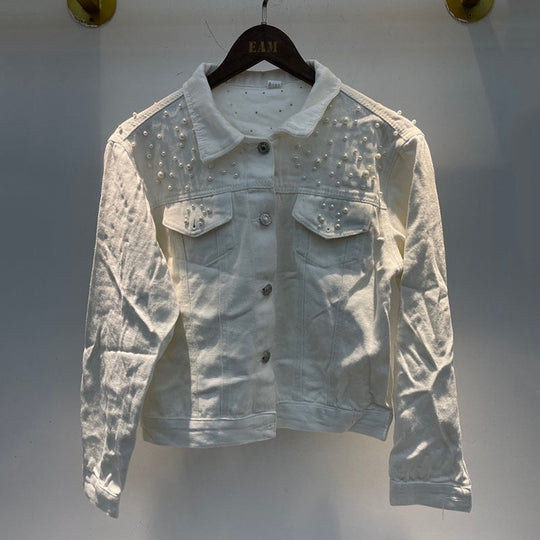 EB | Jeansjacke - Denim-Liebling mit Stilvoller Perlenverzierung