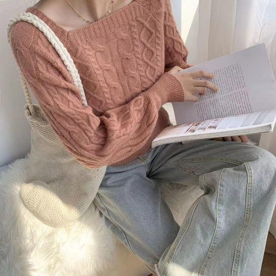 EB | Quadratkragen Pullover