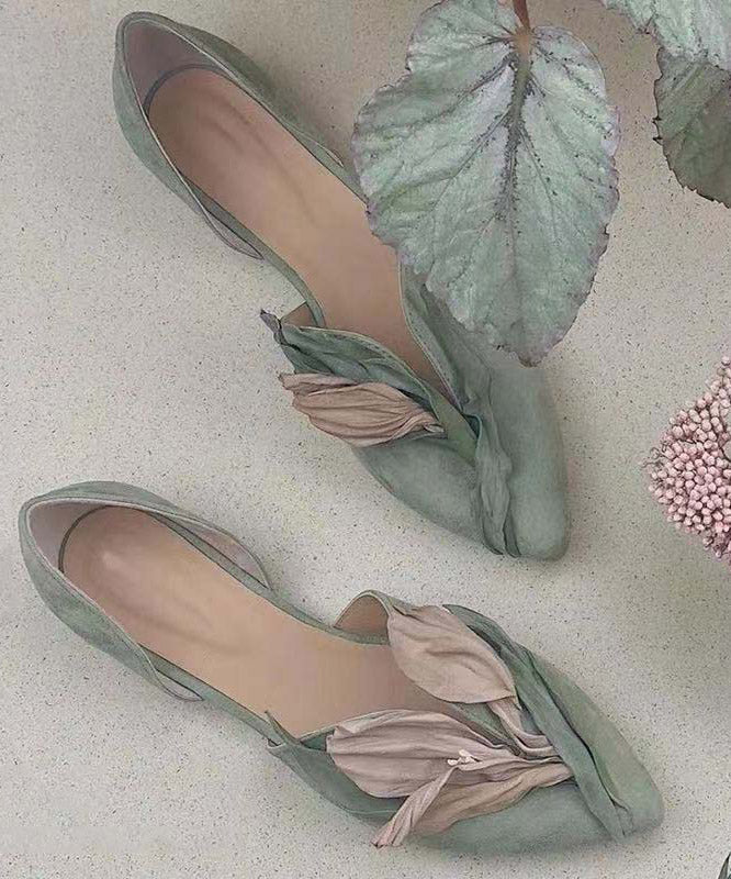 Handgemachte Spitzenballerinas mit Rosenblüten - Odette EB