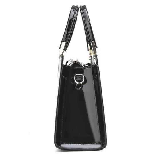 EB | Glänzende Tote Bag mit Krokodilmuster und Langem Riemen