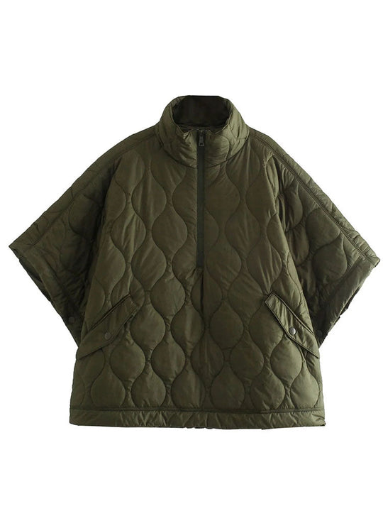 EB | Damen Wattierte Winterjacke mit Kurzen Ärmeln und Hohem Kragen