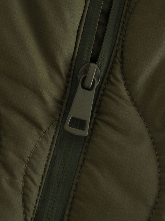 EB | Damen Wattierte Winterjacke mit Kurzen Ärmeln und Hohem Kragen