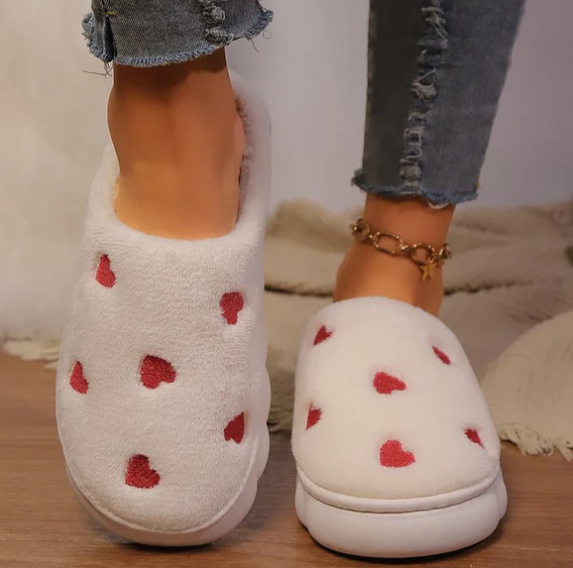 Herz Hausschuhe | Warm | Winter | Hausschuhe | Damenschuhe EB