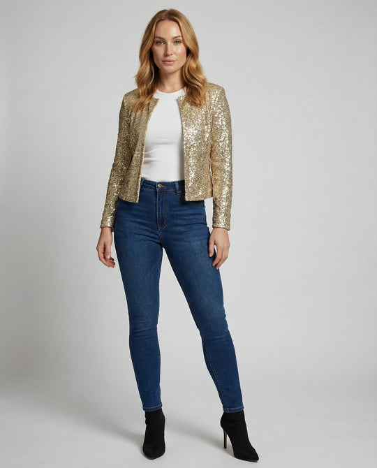 Elegante Glitzerjacke Damen Abend | EB