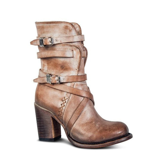 Damen Ankle Boots mit Vintage-Charme & modernem Absatz EB