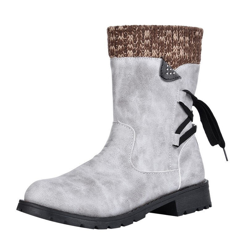 EB | Grakosystiefel mit Retro-Metall und Schnallenverzierung
