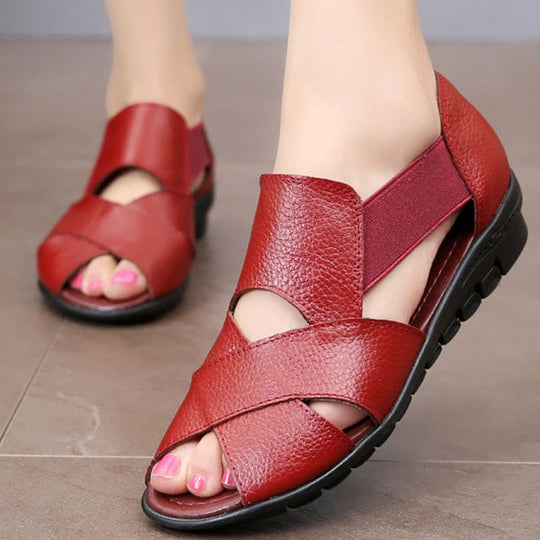 Zeitlose Komfort-Ledersandalen EB