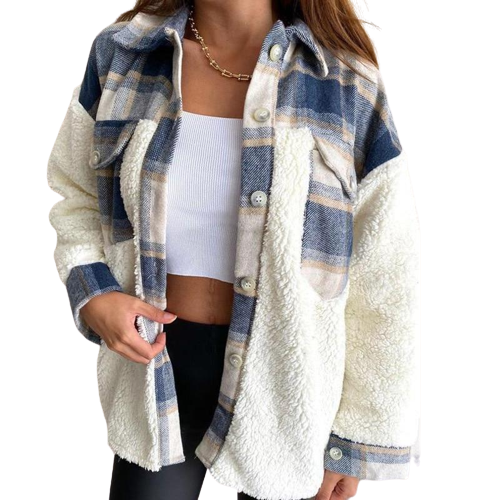 EB | MODACHIC Karierte Lammwolljacke