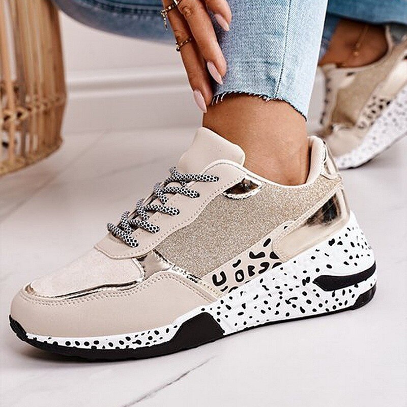 Schnürschuhe mit Leopardenmuster EB