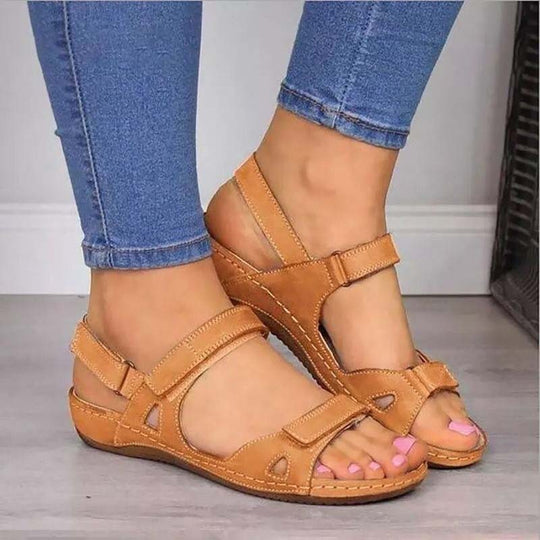 EB | Bliss Clark Orthopädische Sommersandalen mit Klettverschluss für Frauen