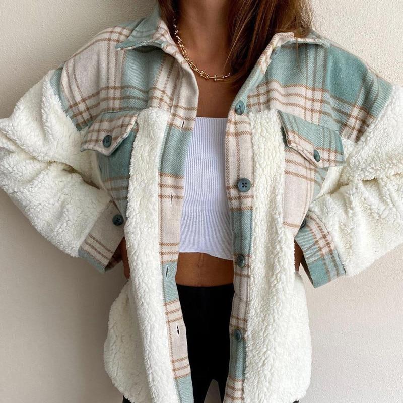 EB | MODACHIC Karierte Lammwolljacke