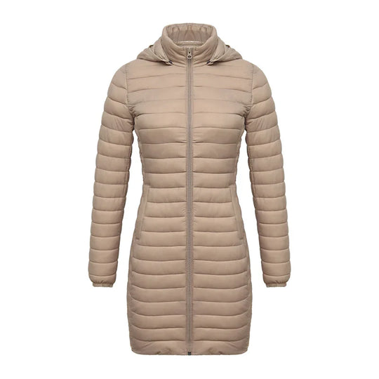 EB | Slim Fit Abnehmbare Kapuze Reißverschluss Baumwolle Winterjacke