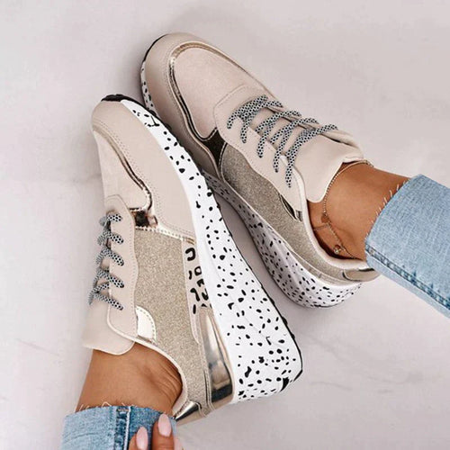 Schnürschuhe mit Leopardenmuster EB