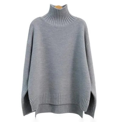 EB | Oversized Rollkragenpullover Gestricktes Polyester Komfort und Eleganz