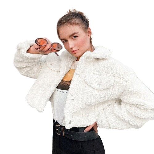 EB | Kurze Jacke aus synthetischer Schafwolle
