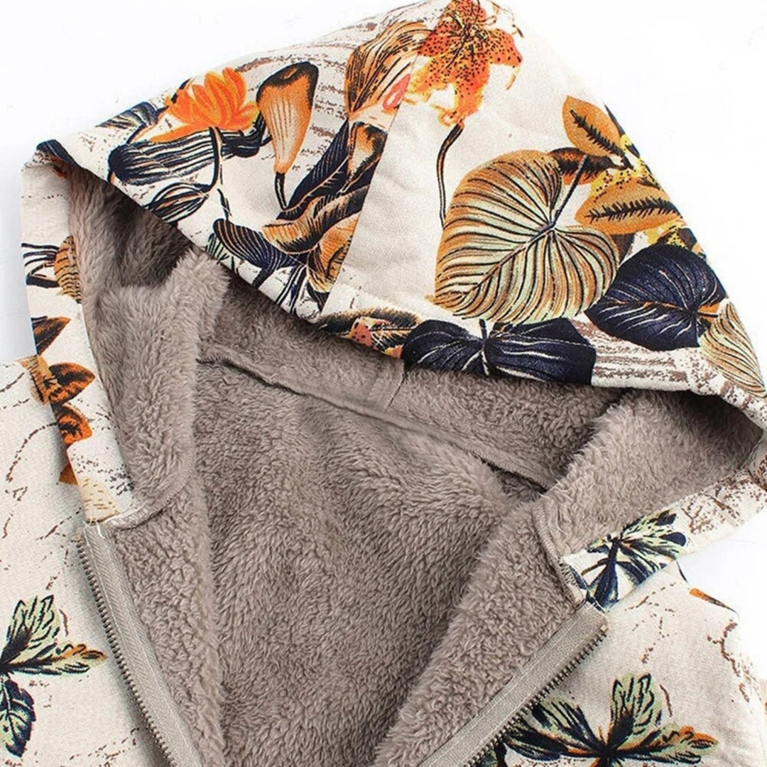 EB | Warme Damenjacke Mit Blumenmuster
