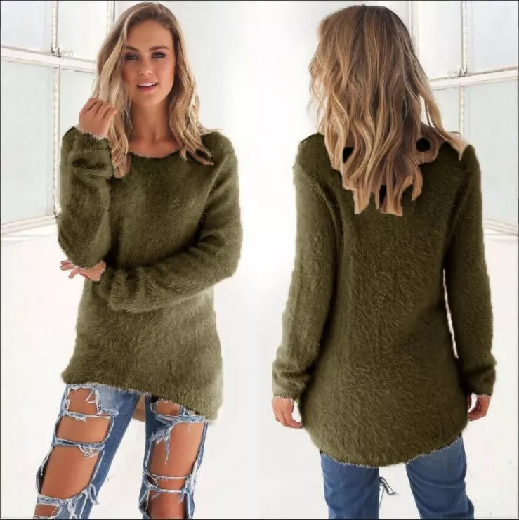 EB | Lässiger Longpulli mit O-Ausschnitt